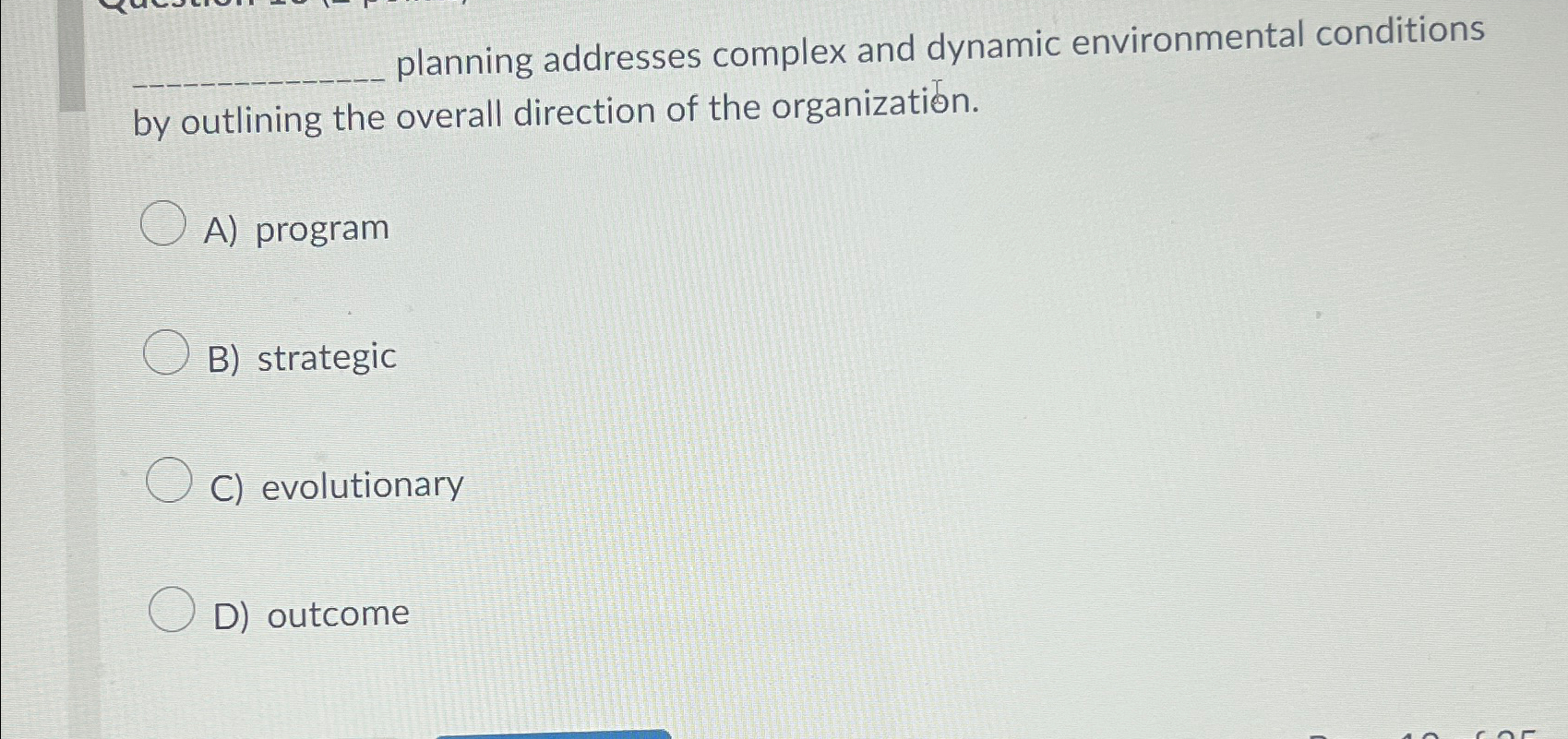  q, planning addresses complex and dynamic environmental conditions by outlining the