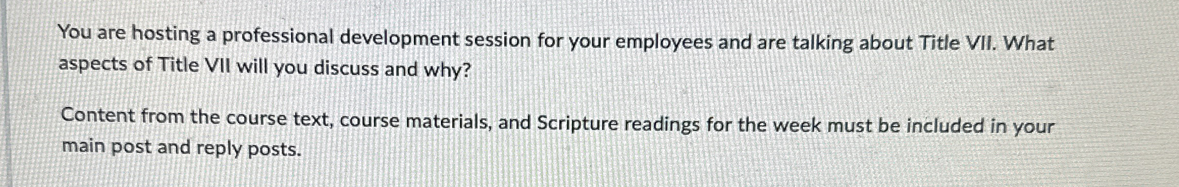  You are hosting a professional development session for your employees and