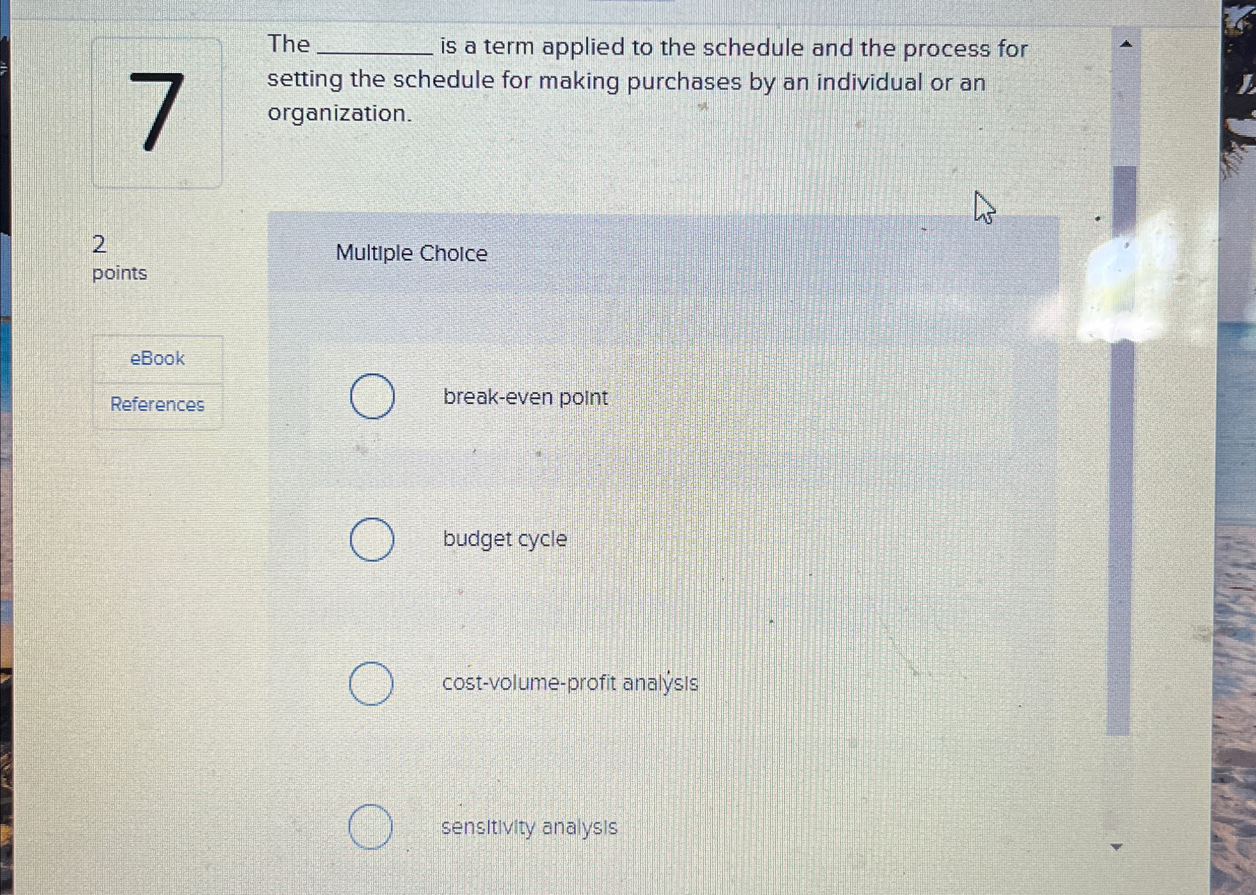  The q, is a term applied to the schedule and the