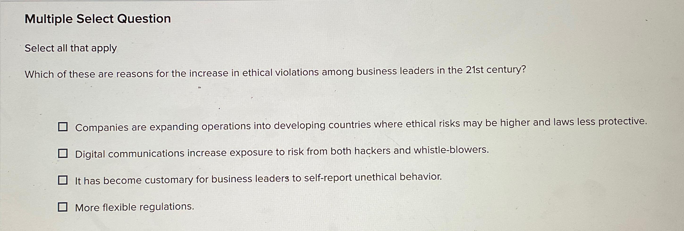  Multiple Select Question Select all that apply Which of these are