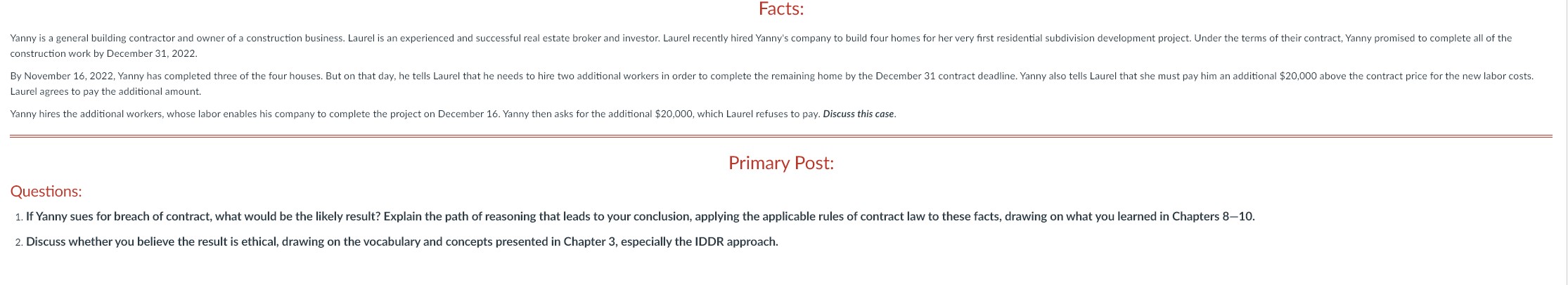  construction work by December 31,2022 Laurel agrees to pay the additional