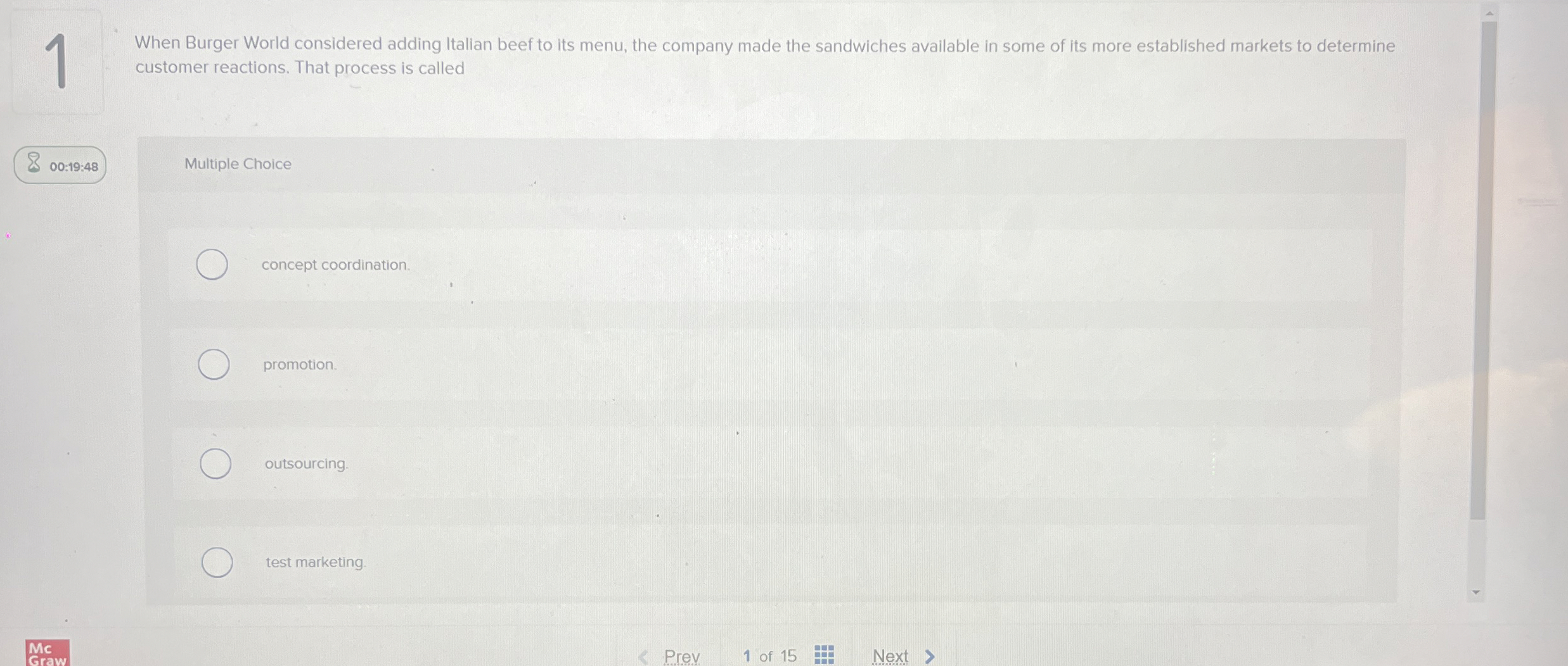  1 When Burger World considered adding Italian beef to its menu,