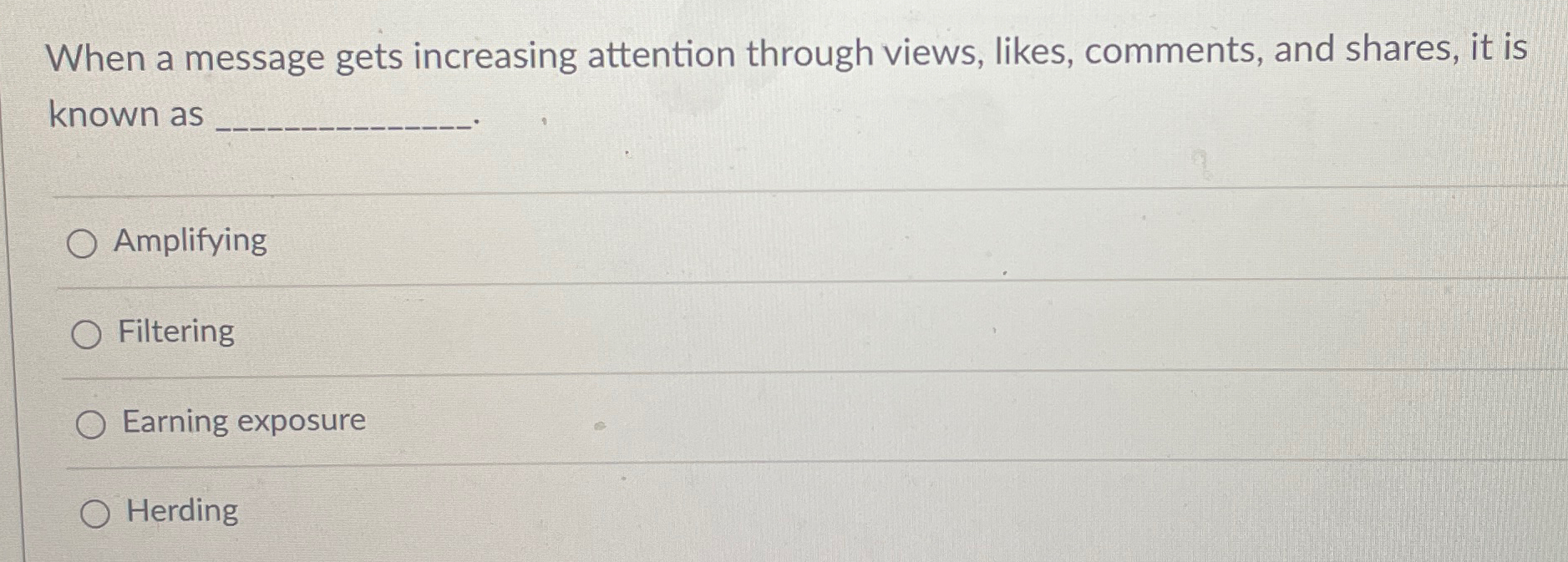  When a message gets increasing attention through views, likes, comments, and