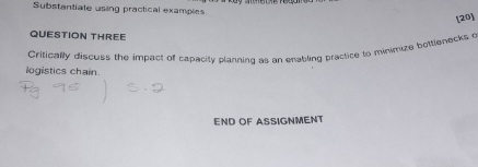  Substantiate using practical examples QUESTION THREE Criticalty discuss the impact of