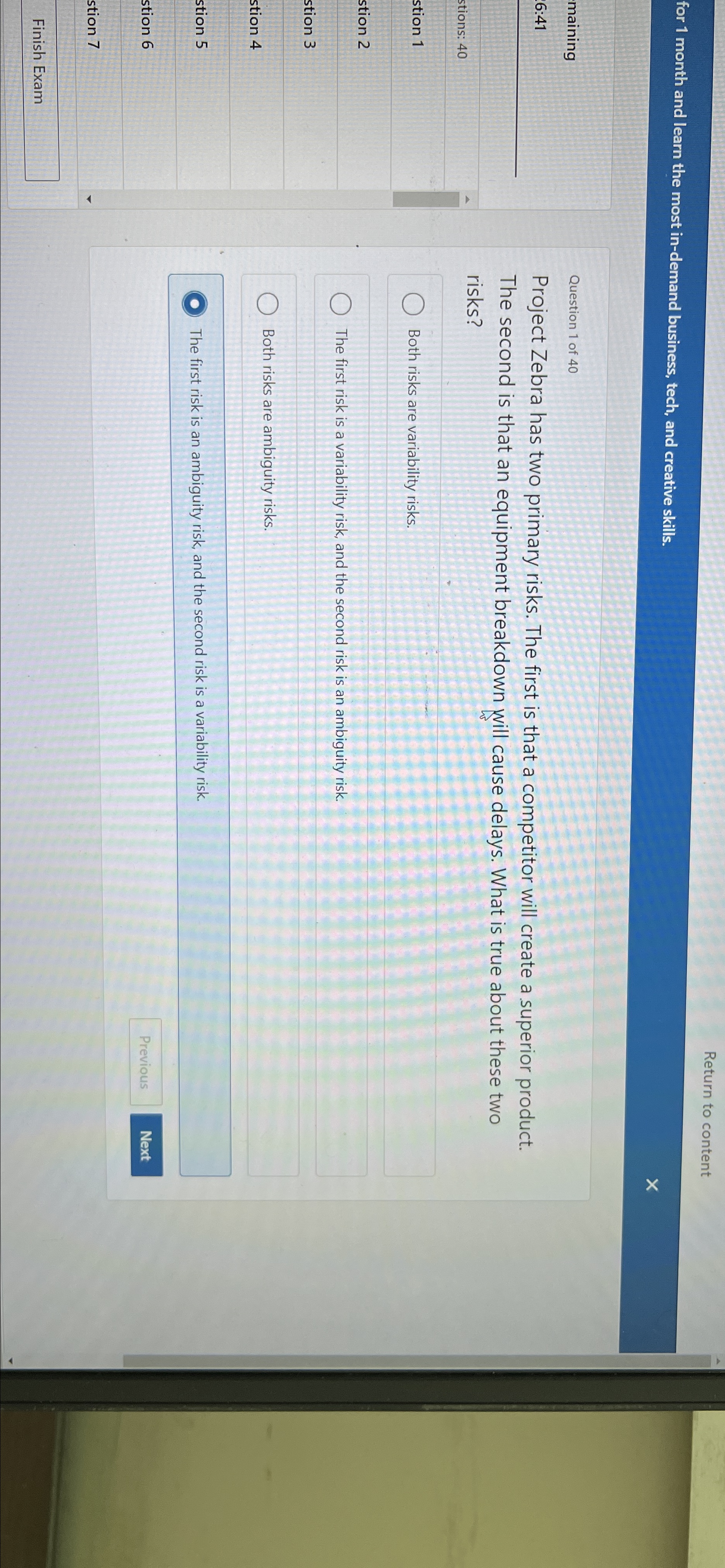  Return to content for 1 month and learn the most in-demand
