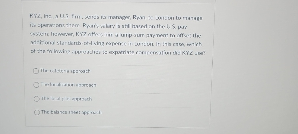  KYZ, Inc., a U.S. firm, sends its manager, Ryan, to London