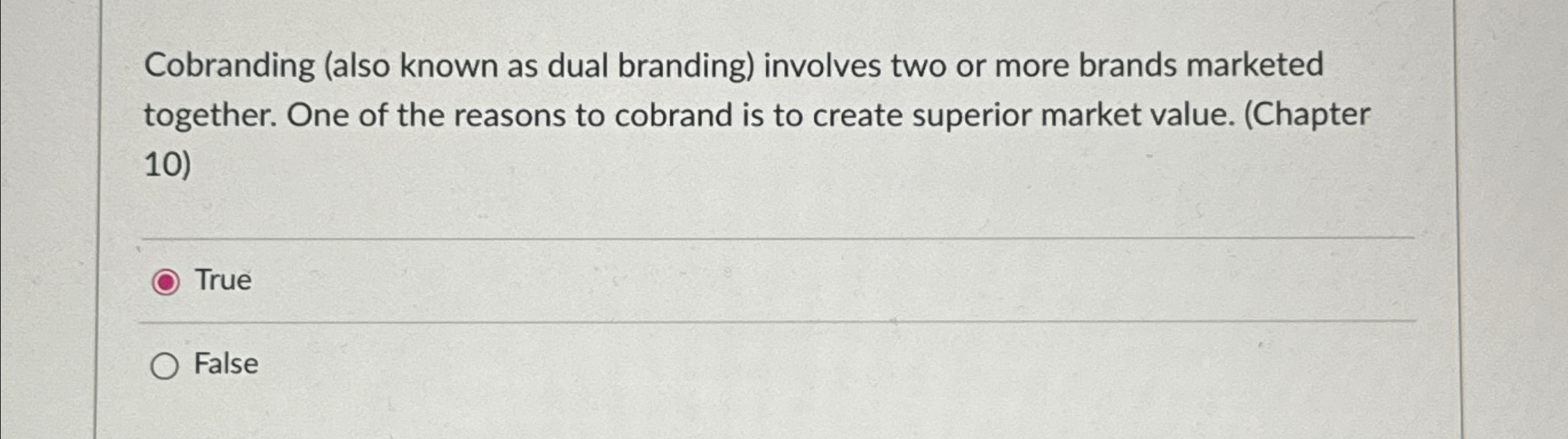 Cobranding (also known as dual branding) involves two or more brands