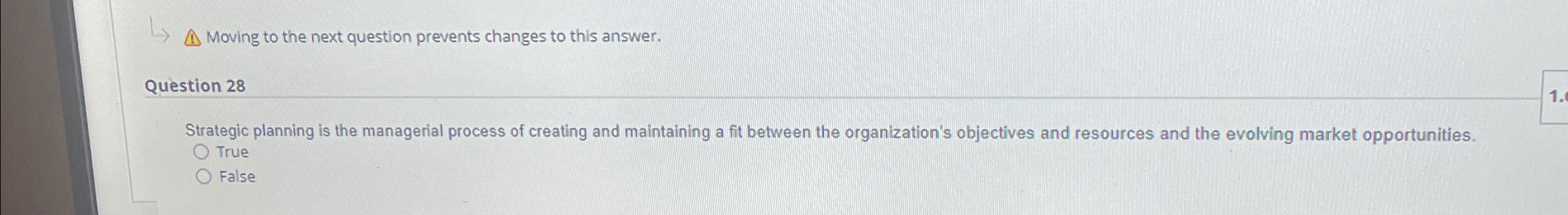  Moving to the next question prevents changes to this answer. Question