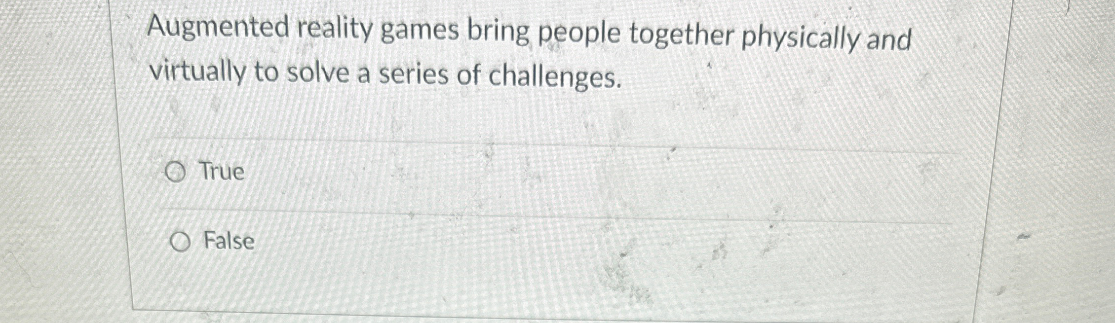  Augmented reality games bring people together physically and virtually to solve