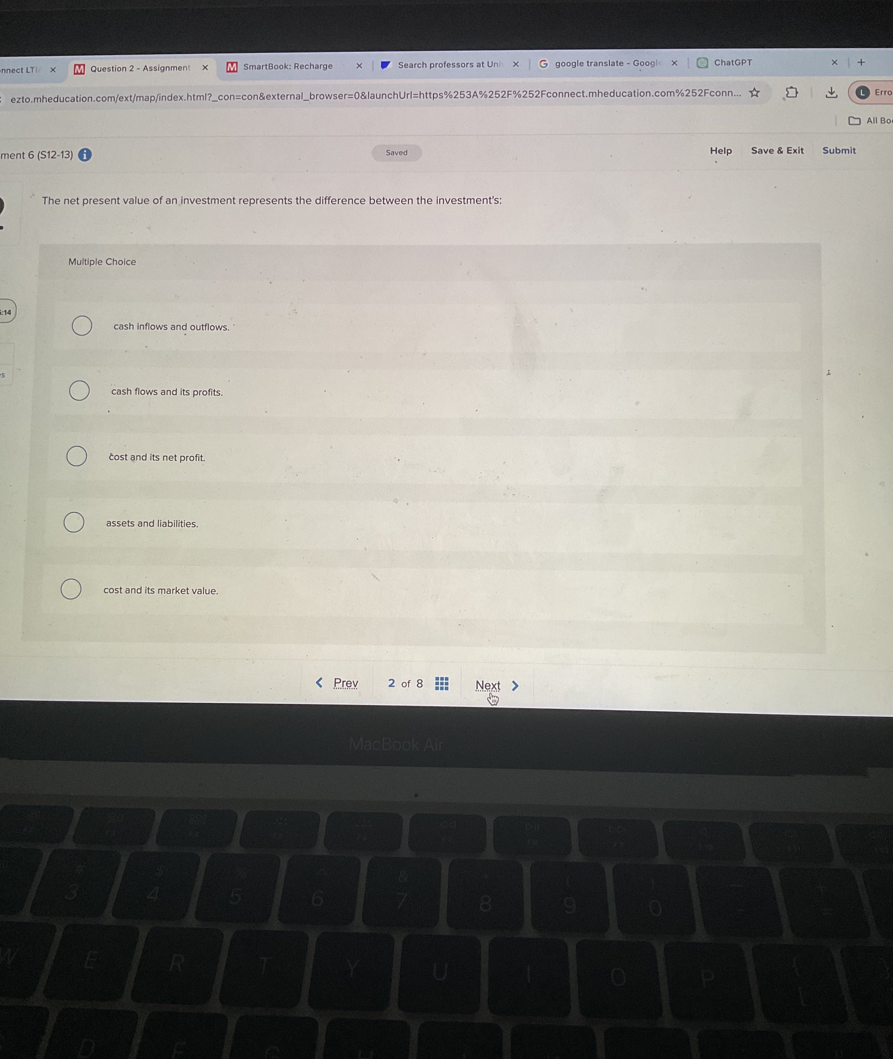  nnect LTI. Question 2- Assignment SmartBook: Recharge Search professors at Uni