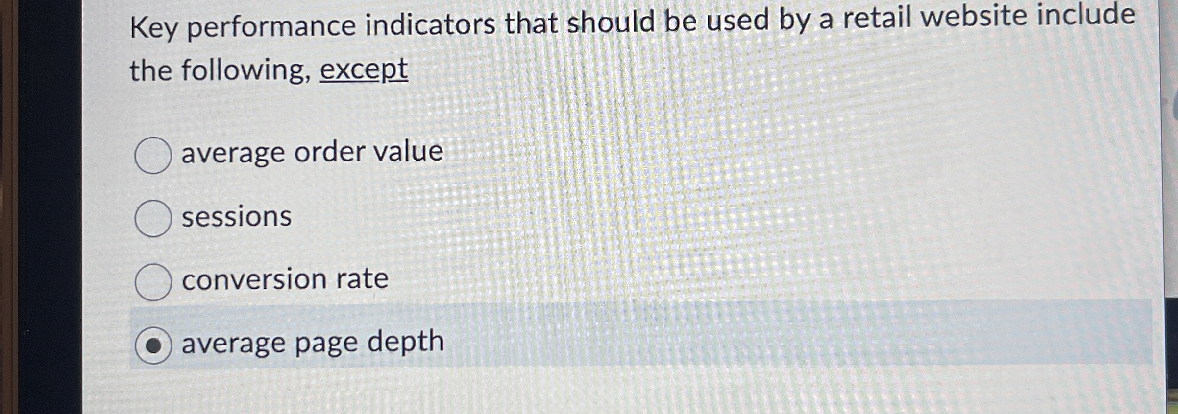  Key performance indicators that should be used by a retail website
