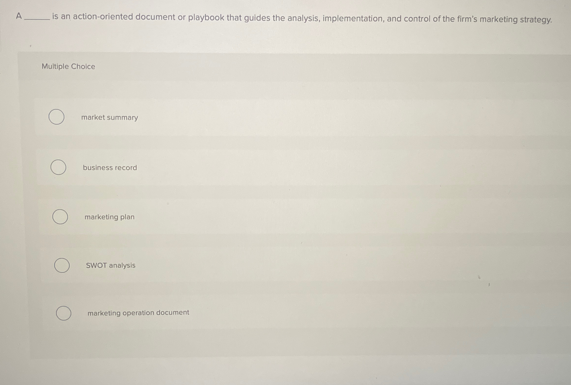  A is an action-oriented document or playbook that guides the analysis,