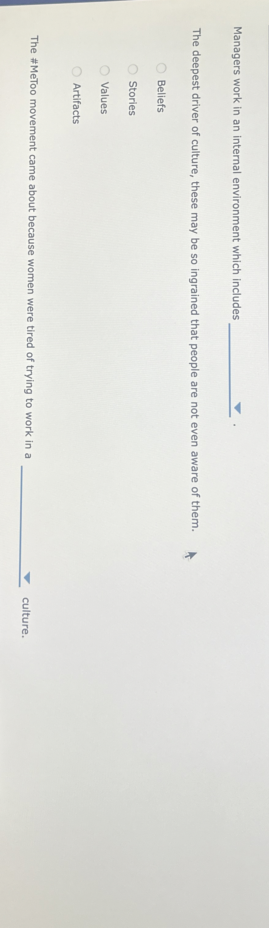  Managers work in an internal environment which includes The deepest driver