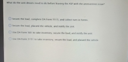  What do the usit drivers need to do before leaving the