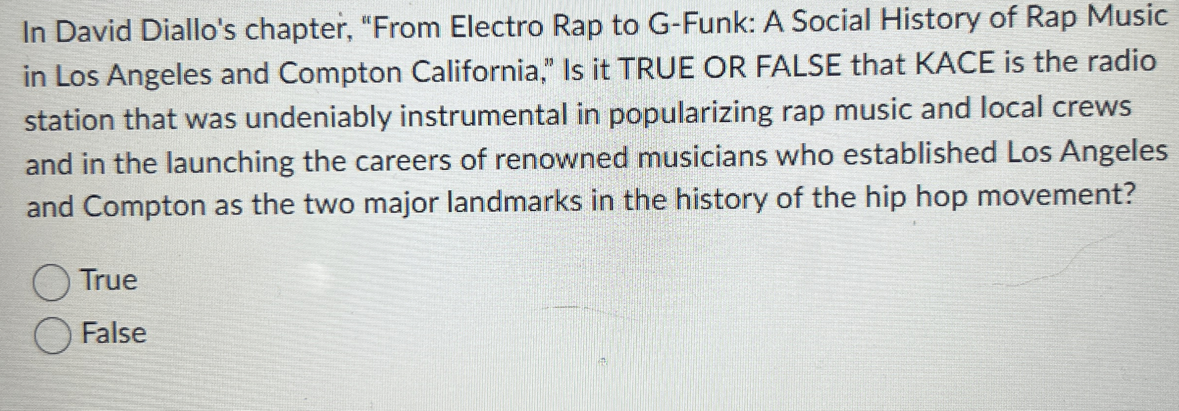  In David Diallo's chapter, "From Electro Rap to G-Funk: A Social