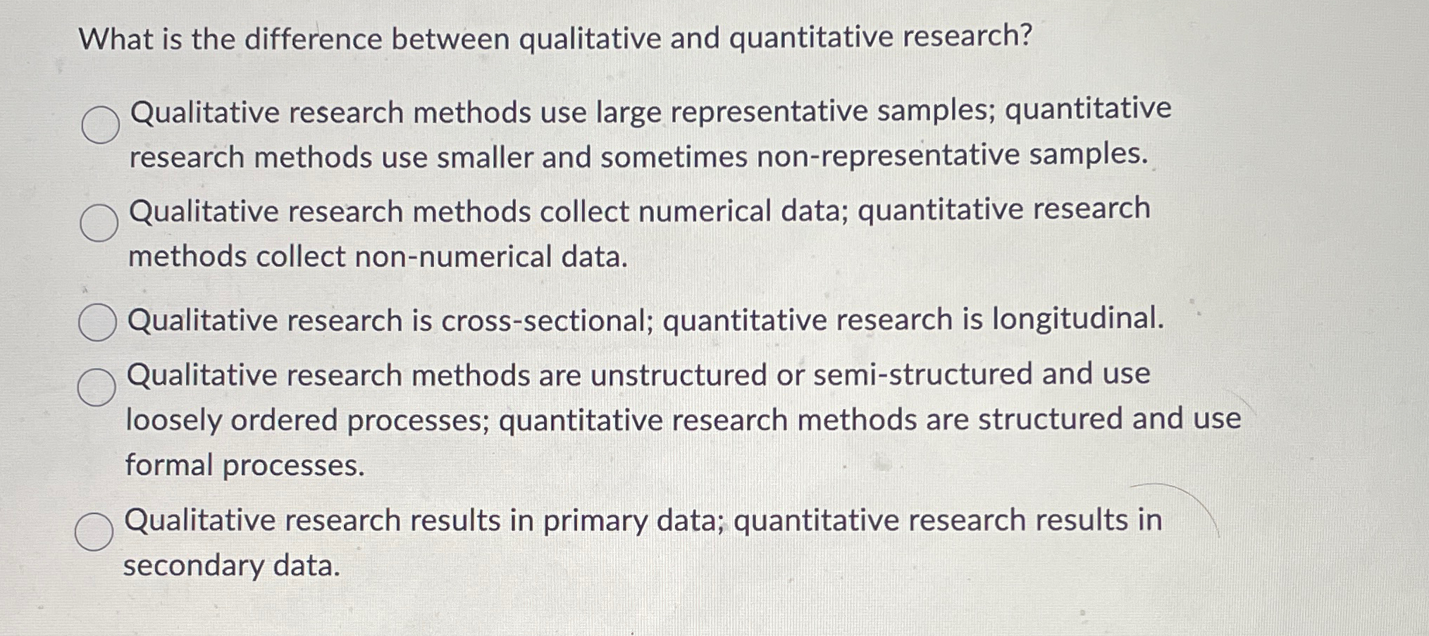  What is the difference between qualitative and quantitative research? Qualitative research