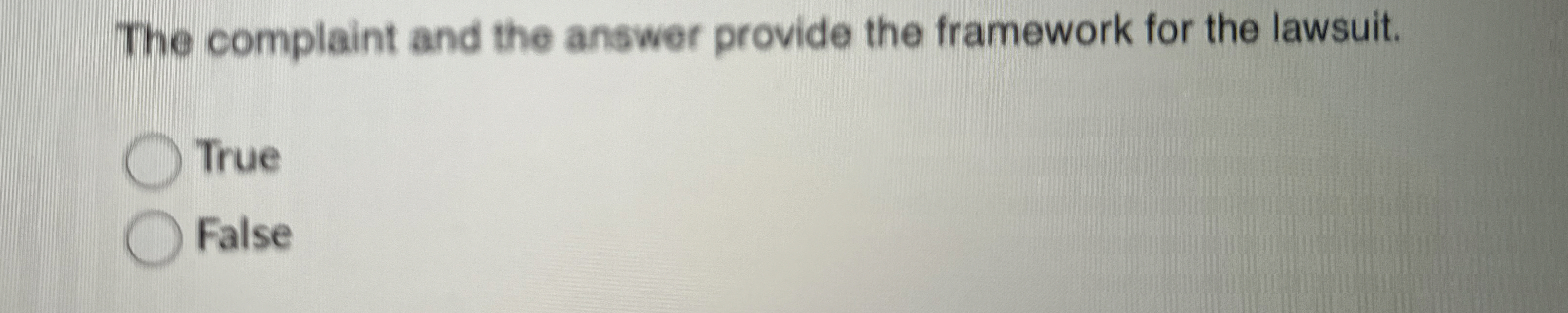 The complaint and the answer provide the framework for the lawsuit.