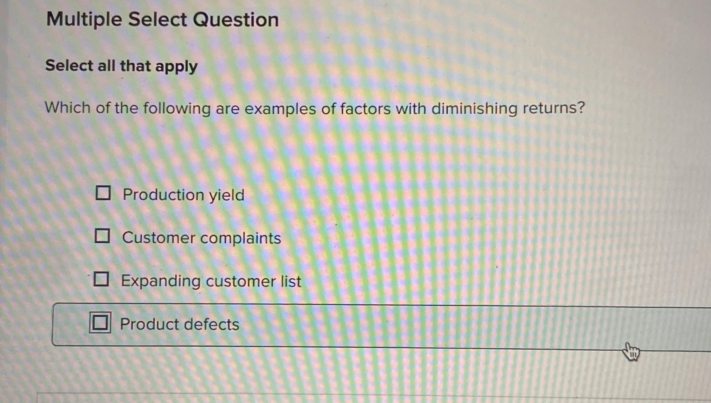  Multiple Select Question Select all that apply Which of the following