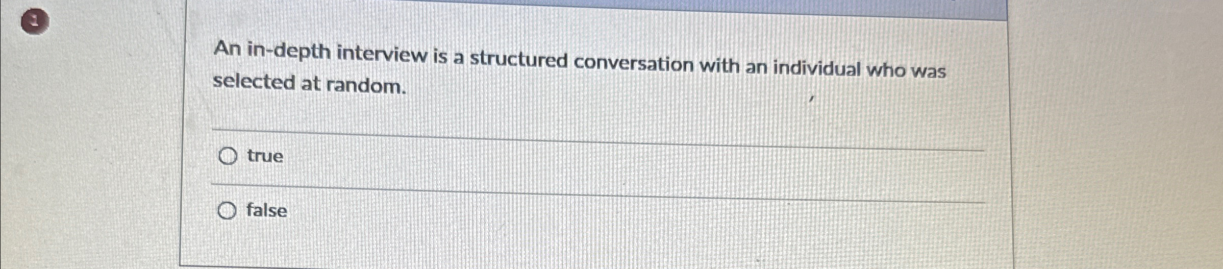  ( An in-depth interview is a structured conversation with an individual