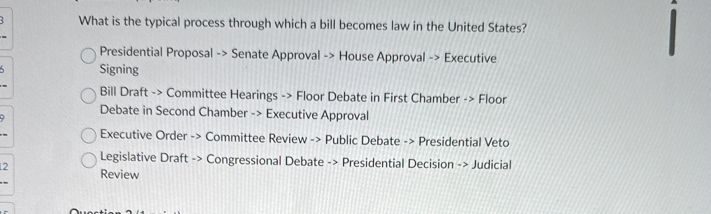  What is the typical process through which a bill becomes law