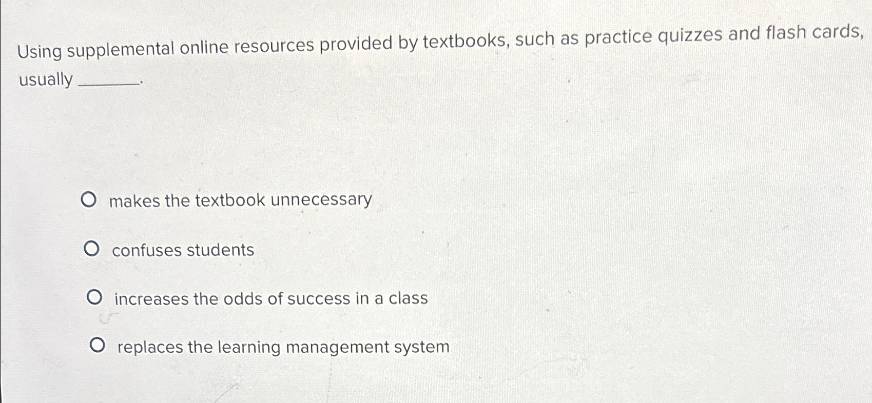  Using supplemental online resources provided by textbooks, such as practice quizzes