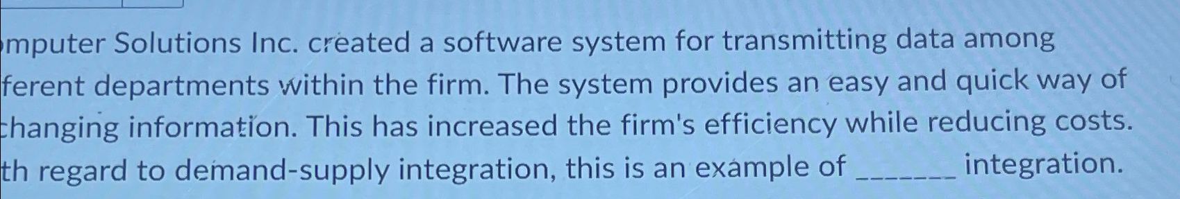  mputer Solutions Inc. created a software system for transmitting data among