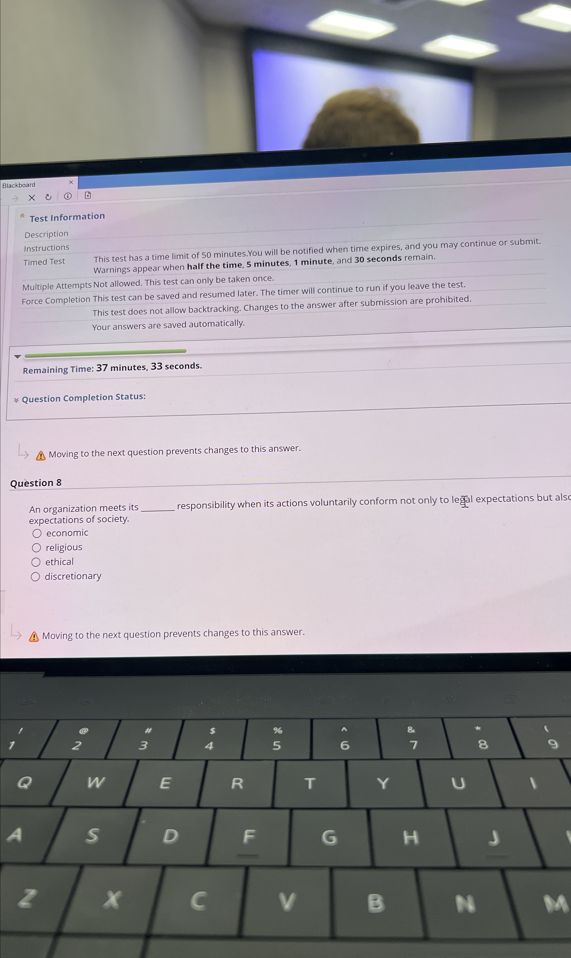  Test Information Description Instructions Timed Test This test has a time