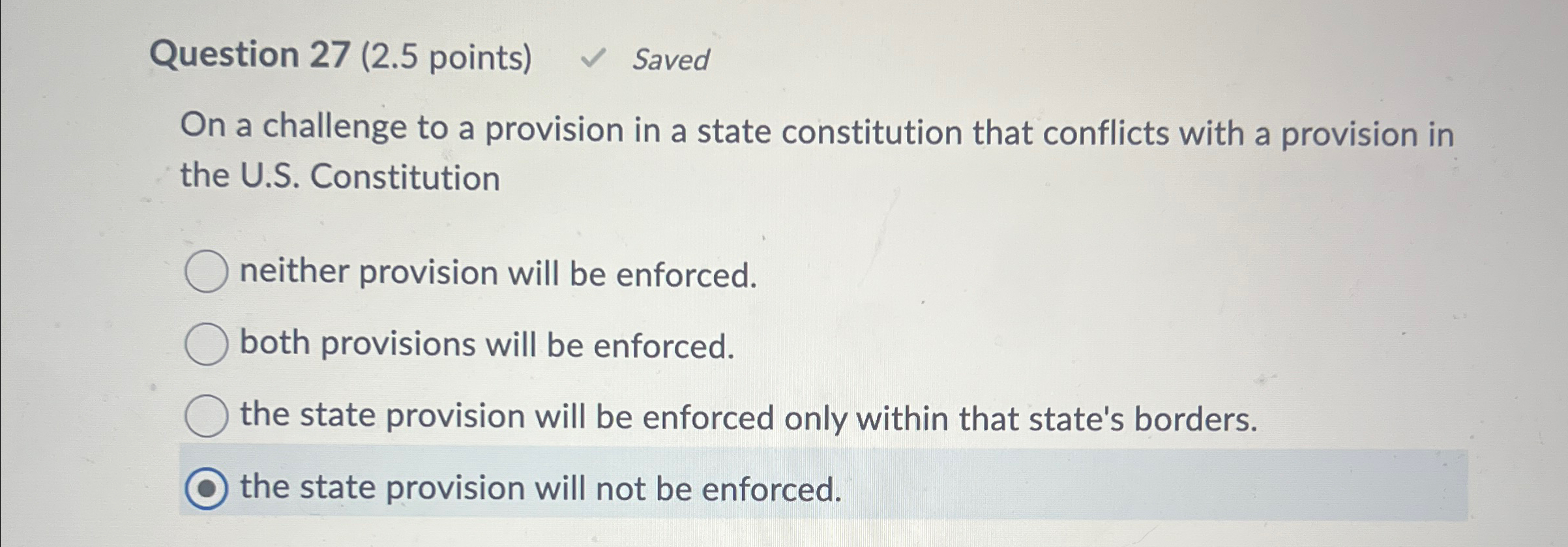  On a challenge to a provision in a state constitution that