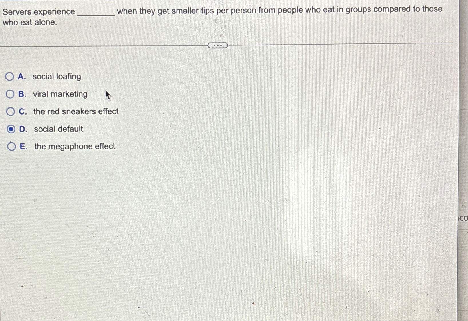  Servers experience when they get smaller tips per person from people
