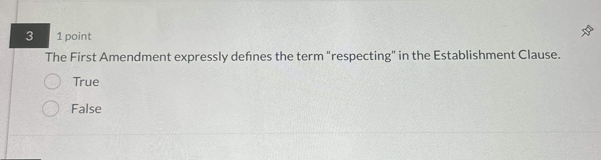 31 point The First Amendment expressly defines the term "respecting" in
