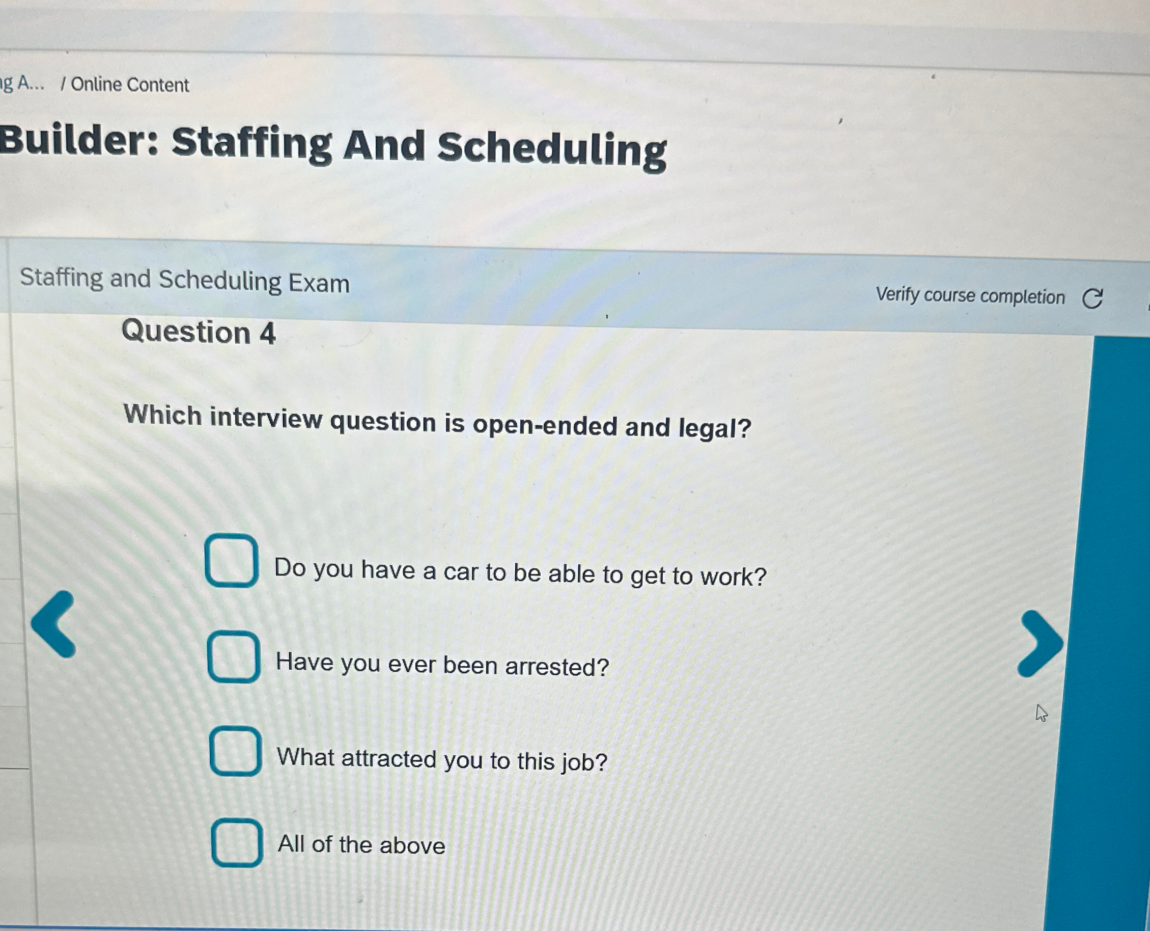  I A... I Online Content Builder: Staffing And Scheduling Staffing and