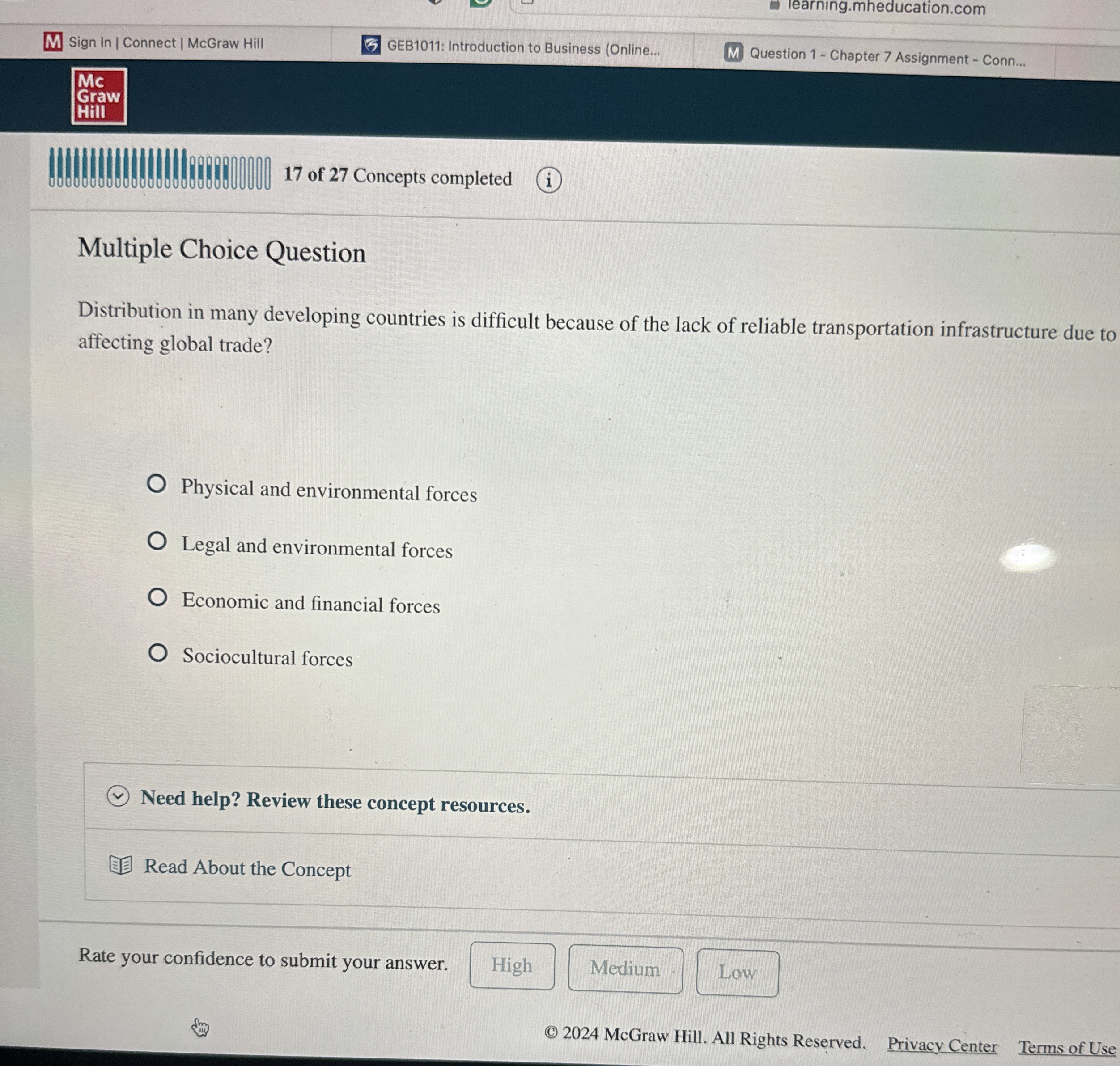  Multiple Choice Question Distribution in many developing countries is difficult because