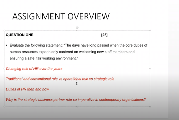  ASSIGNMENT OVERVIEW QUESTION ONE Evaluate the following statement: "The days have