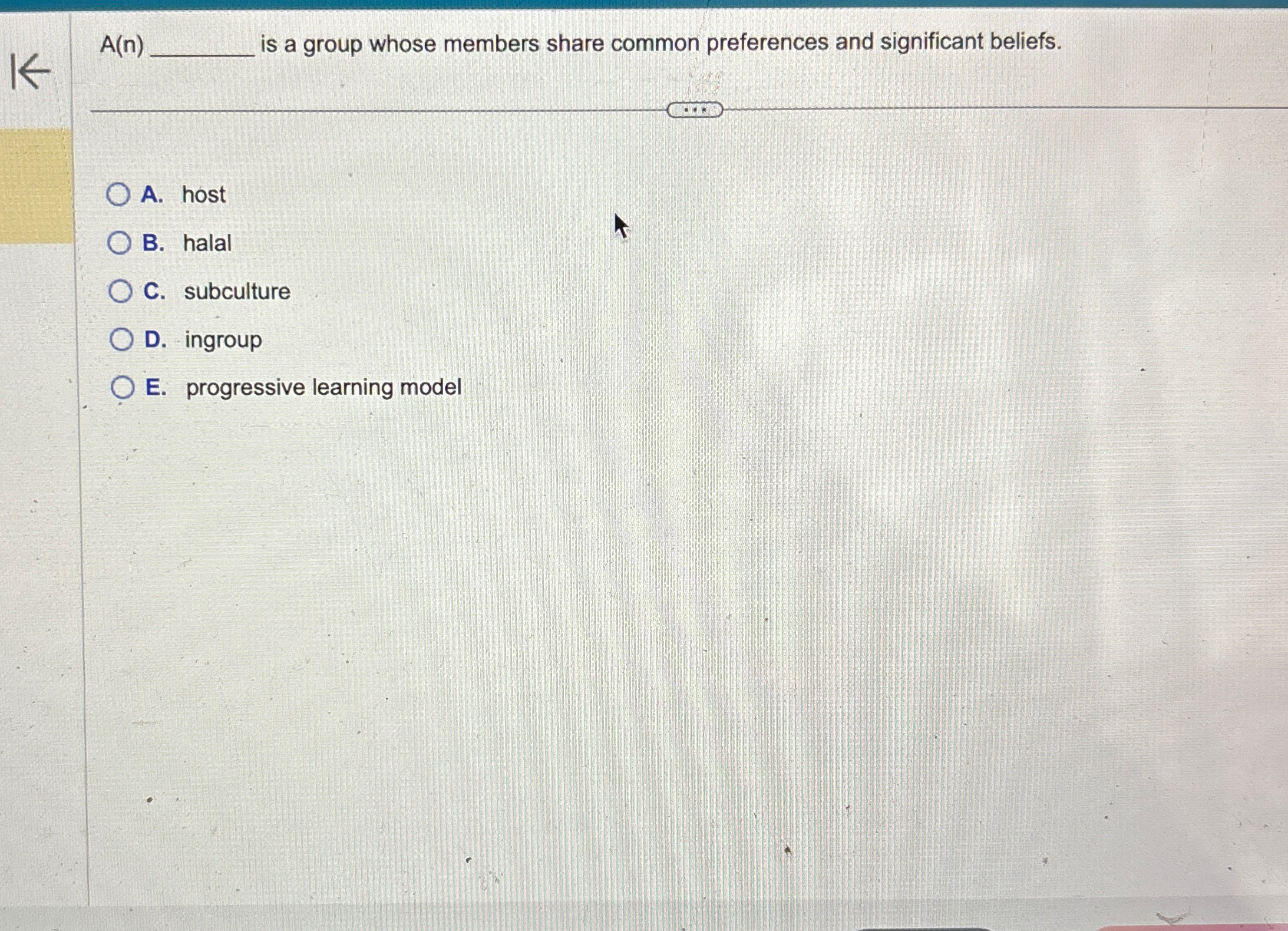  A(n) is a group whose members share common preferences and significant