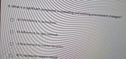  What is a significant component in evaluating and evolving procurement strategies?