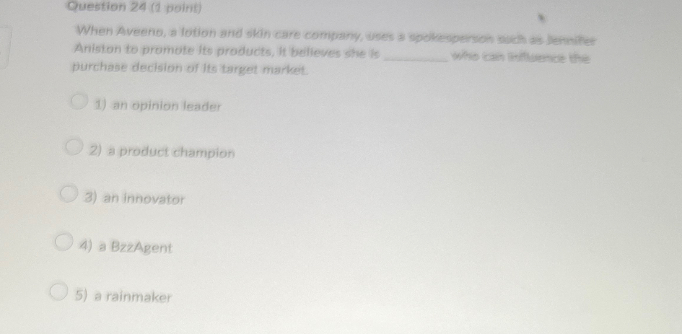  Question 24(1 point) When Aveeno, a lotion and skin care company,