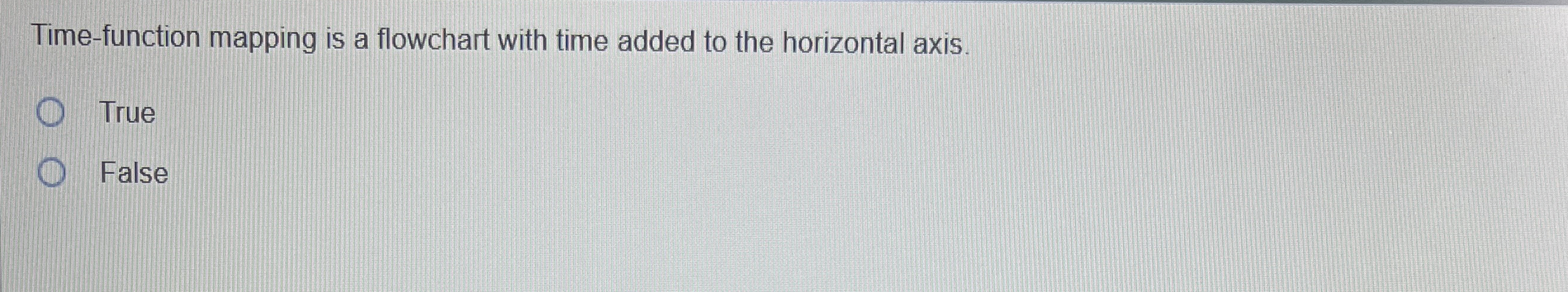  Time-function mapping is a flowchart with time added to the horizontal