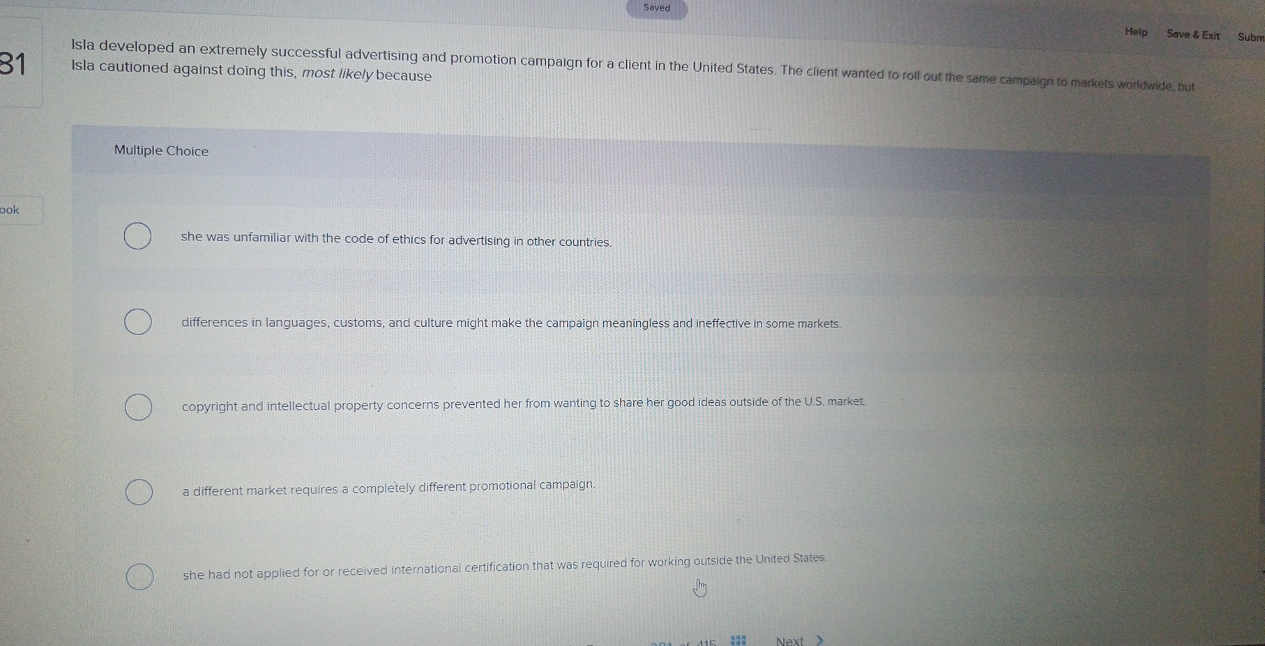  MC Qu.112 Which step in the buying process is most lik...