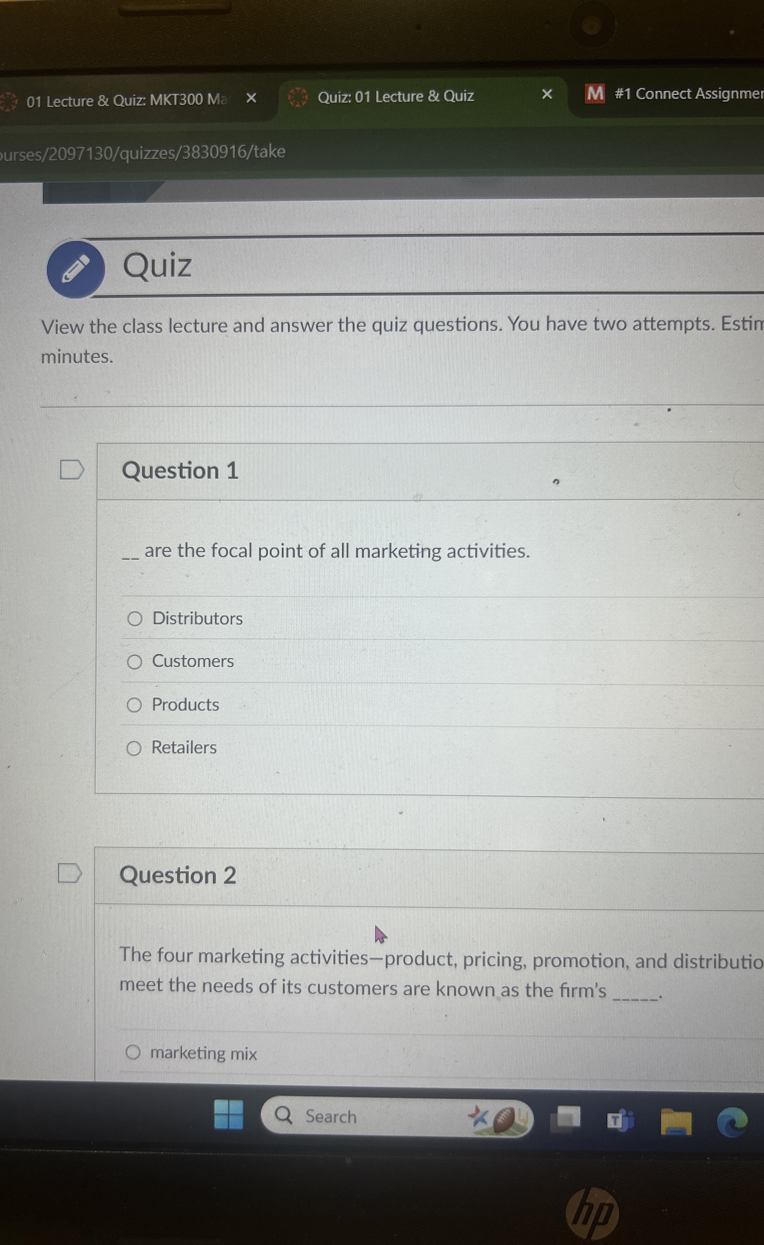  ?__arethefocalpointofallmarketingactivities 