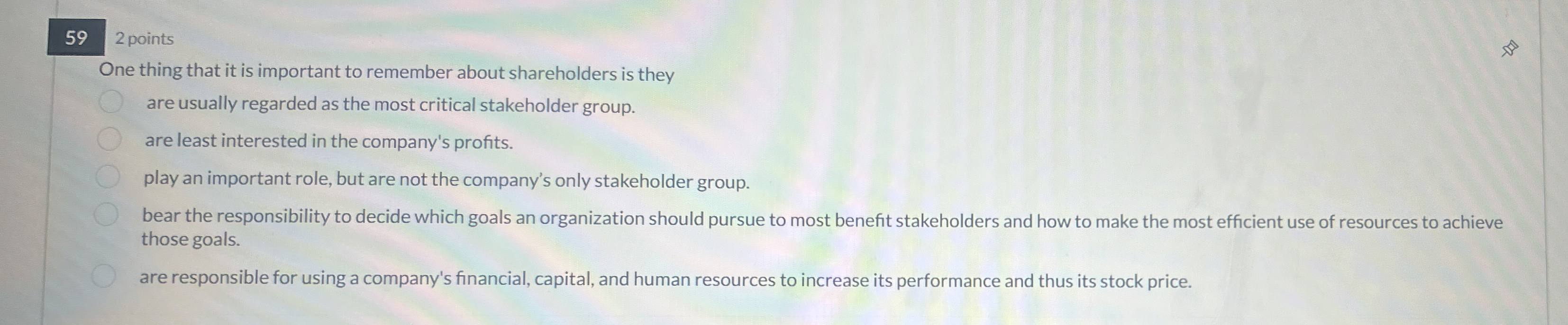  2 points One thing that it is important to remember about