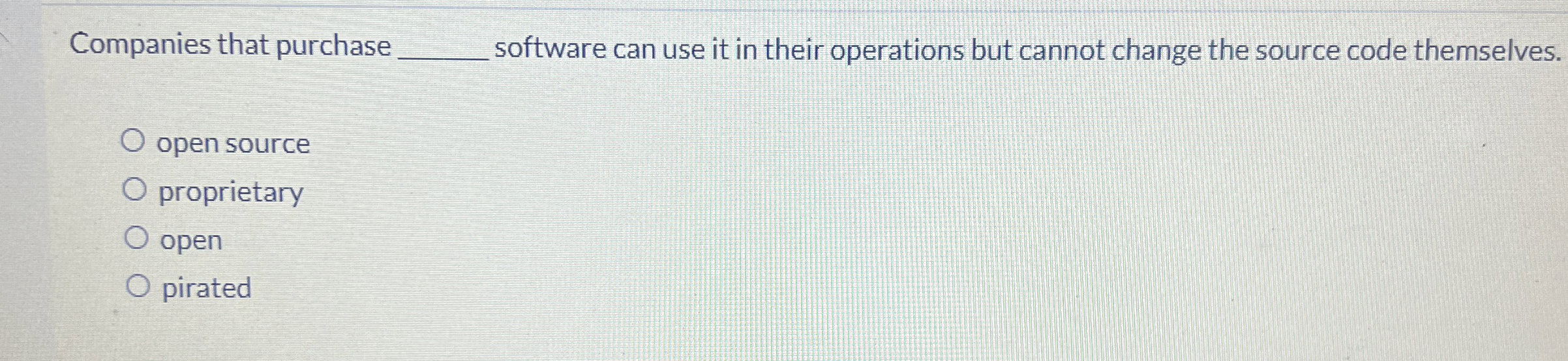  Companies that purchase q, software can use it in their operations