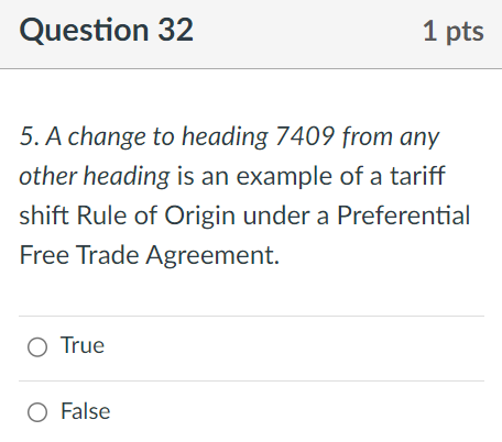  --A change to heading 7409 from any other heading is an