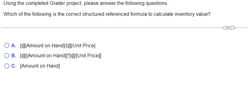  Using the completed Grader project, please answer the following questions. Which