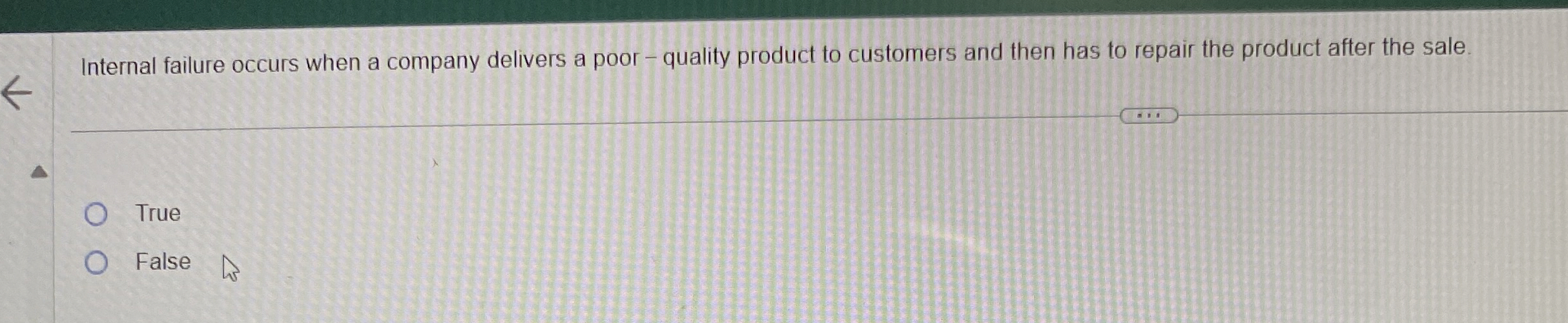  Internal failure occurs when a company delivers a poor - quality