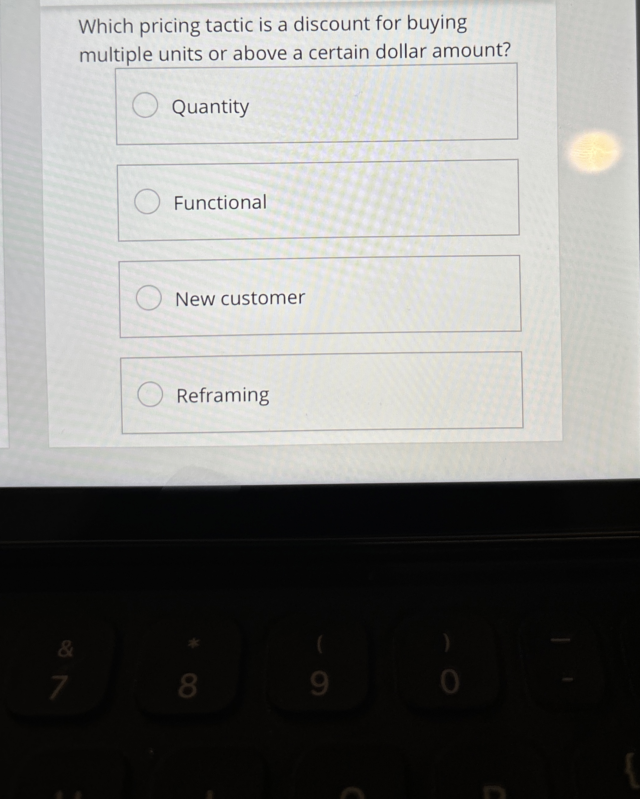  Which pricing tactic is a discount for buying multiple units or