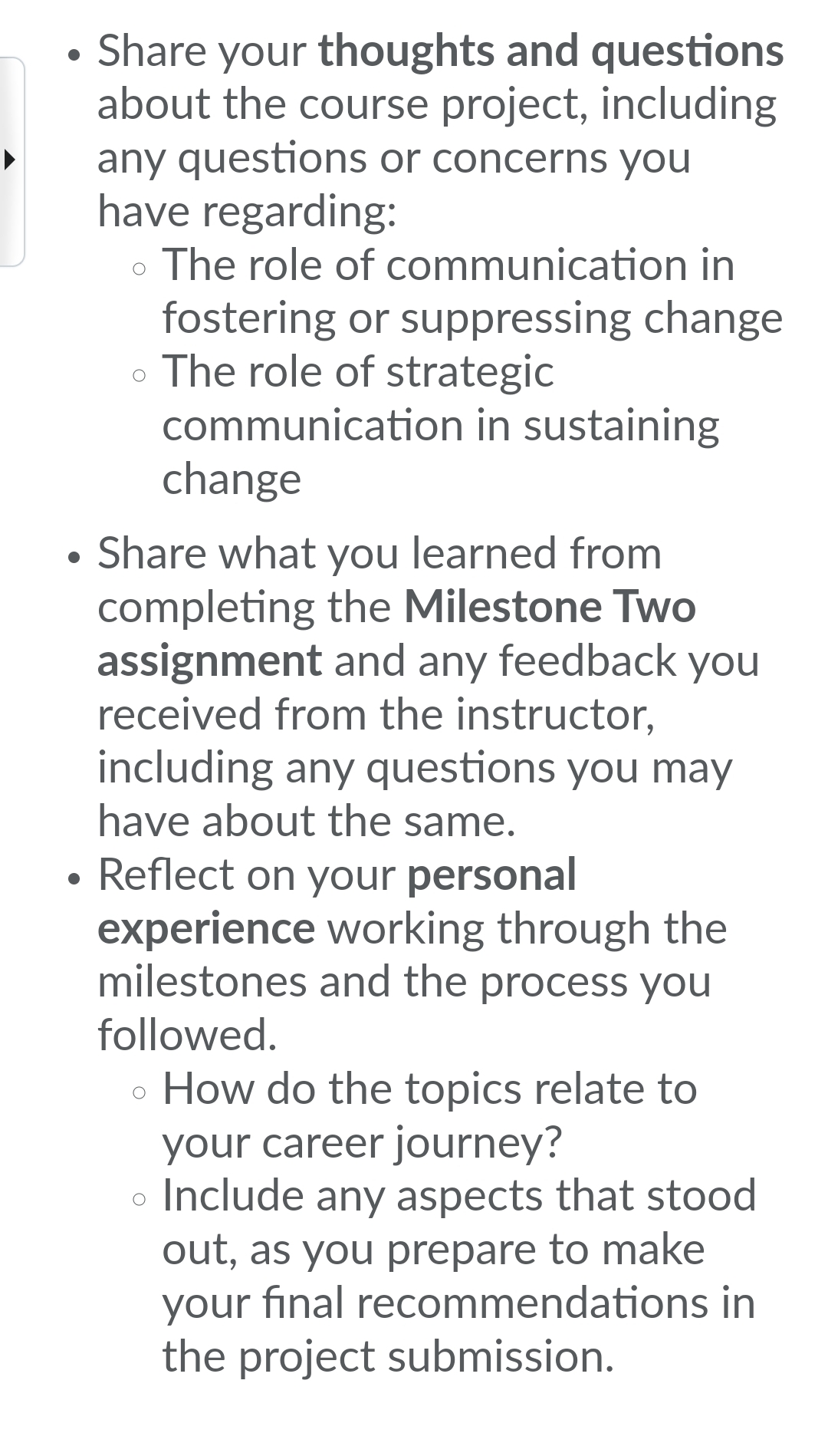  Overview In this course, the Learner-Faculty Connect video assignment will be