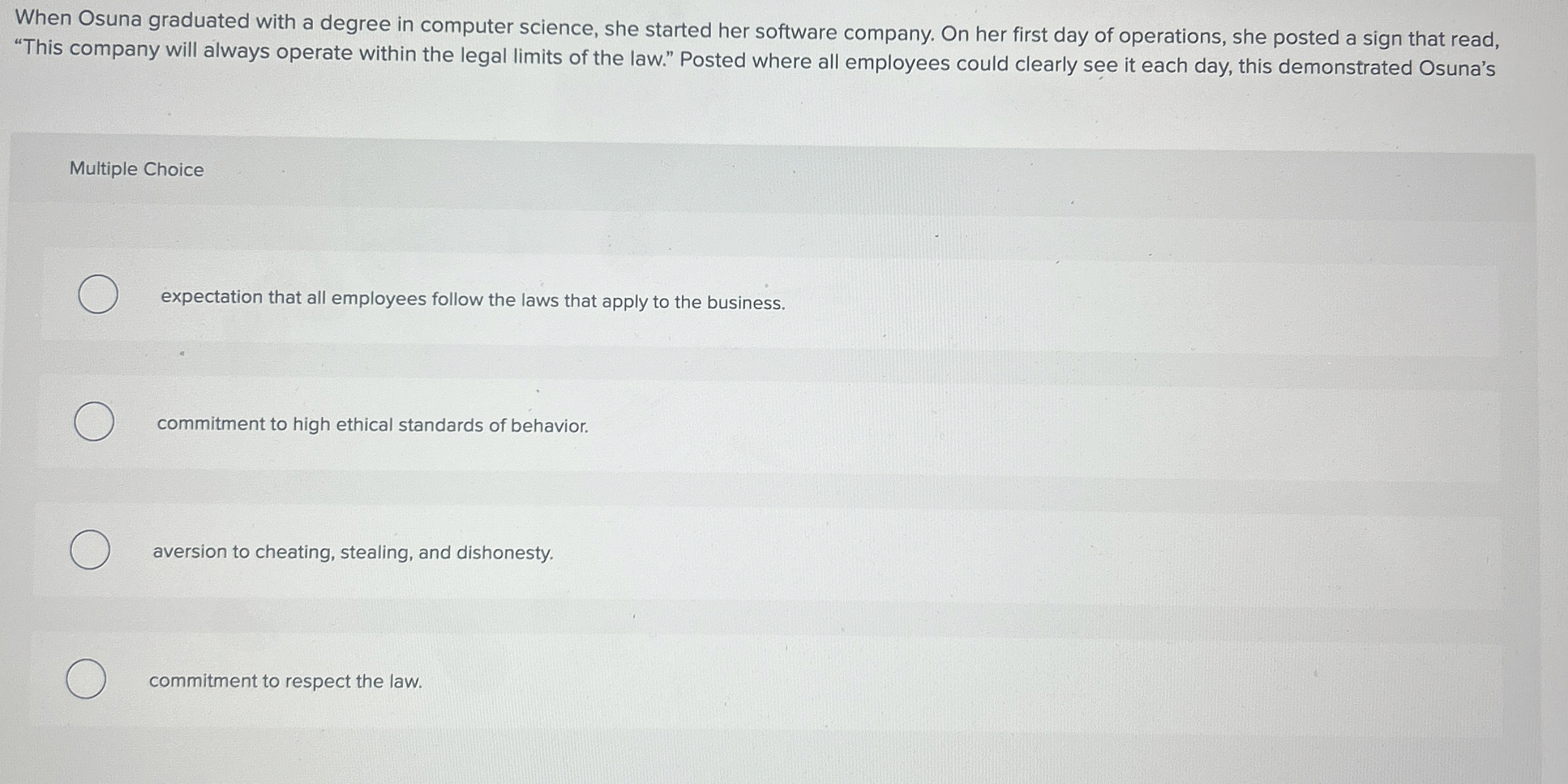  When Osuna graduated with a degree in computer science, she started