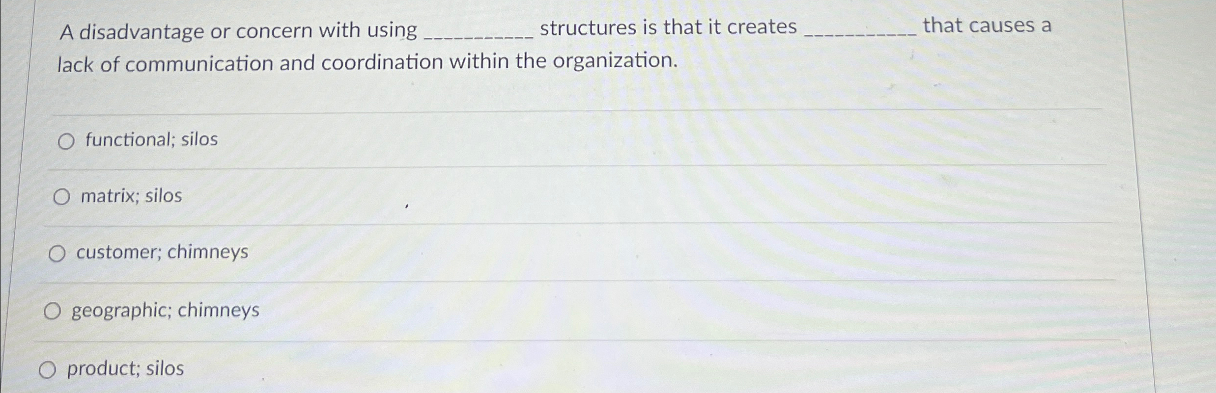  A disadvantage or concern with using q, structures is that it