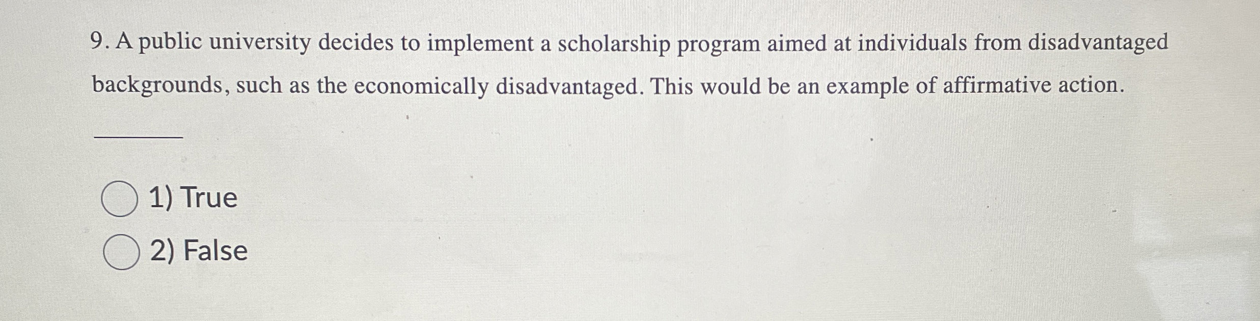  A public university decides to implement a scholarship program aimed at