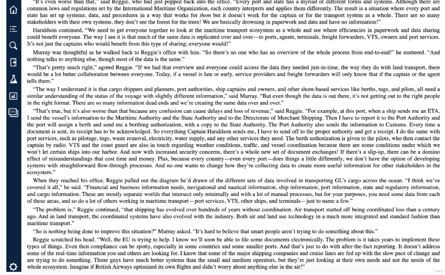  MINI CASE Global Logistics and the Maritime Tran extbook: IT strategy